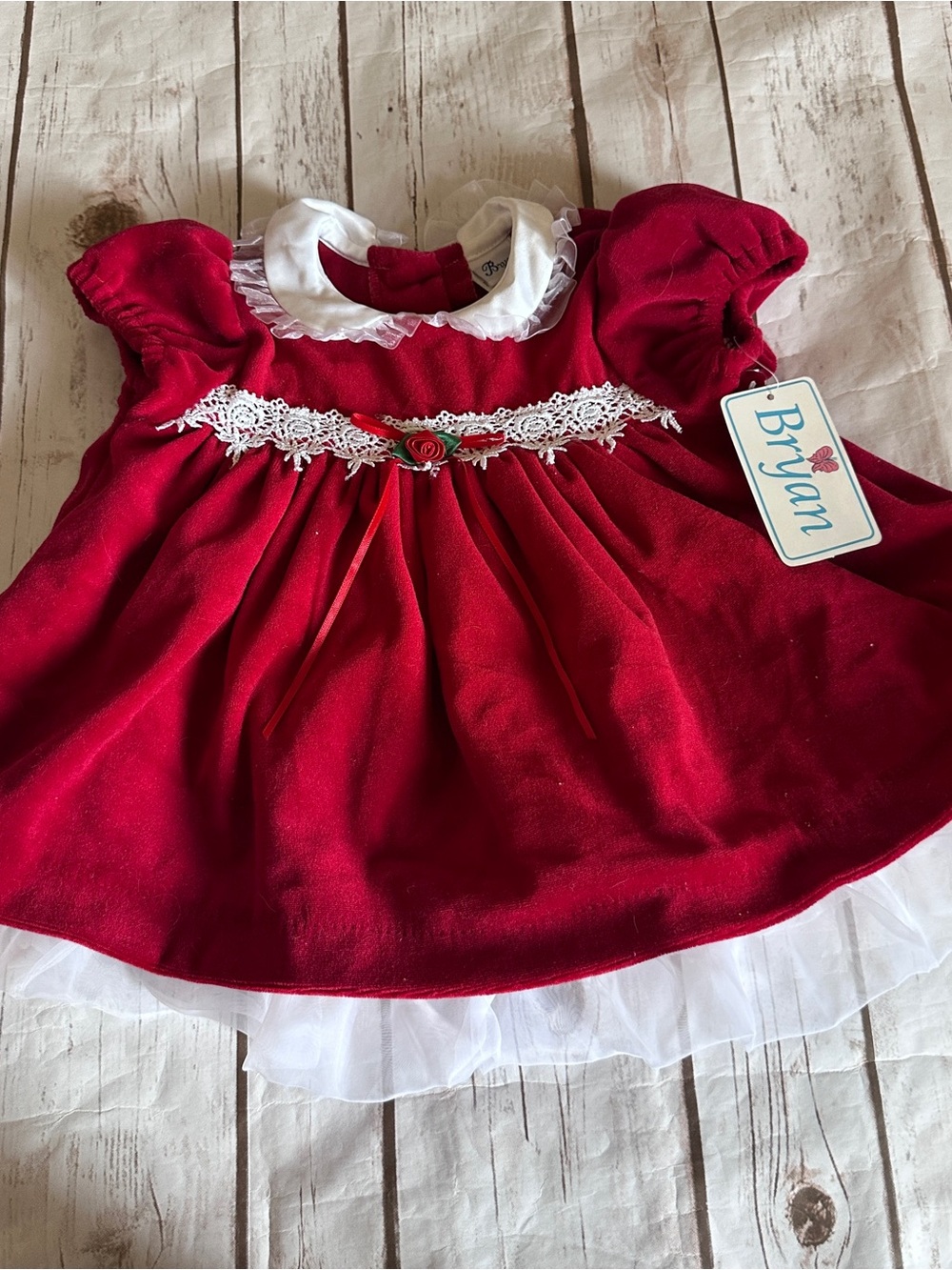 Vintage Bryan Red Velvet Dress